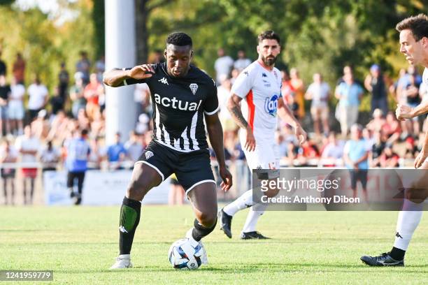 Ulrick ENEME ELLA of Angers Sco during the friendly match between Angers and Laval on July 17, 2022 in Segre, France.