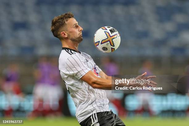 Joe Bryan of Fulham FC during the Fulham FC v SL Benfica - Trofeu do Algarve match at Estadio Algarve on July 17, 2022 in Faro, Portugal.