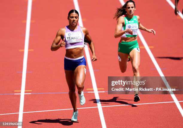 Great Britain's Nicole Yeargin in action during Heat 2 of the Women's 400 Metres on day three of the World Athletics Championships at Hayward Field,...