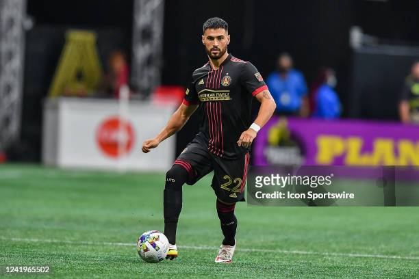 Atlanta defender Juan Jose Sanchez Purata looks to pass the ball during the MLS match between Orlando City SC and Atlanta United FC on July 17th,...