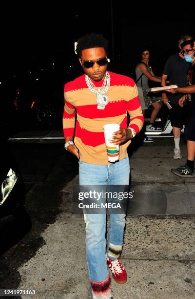 Rapper Roddy Ricch at Craig's restaurant in Los Angeles in Los Angeles, California. July 15th 2022