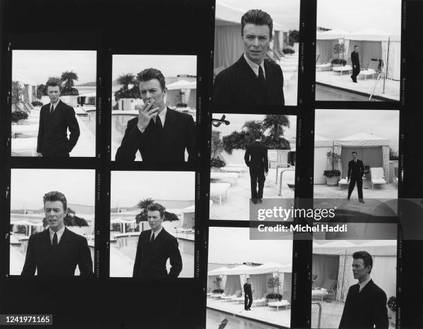 Singer and actor David Bowie is photographed for Interview magazine on October 8, 1994 in Los Angeles, California.