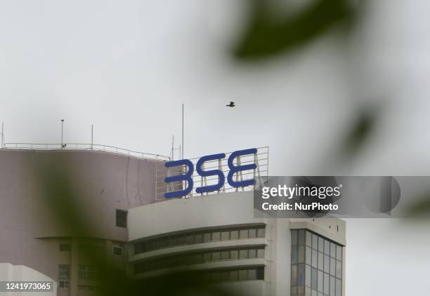 Bombay Stock Exchange building is seen in Mumbai, India, 18 July, 2022. The S&amp;P BSE Sensex jumped 760 points to end at 54,521 level while the...