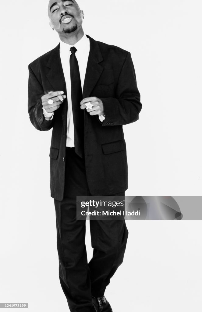 Tupat The Rapper Rapper and actor Tupac Shakur is photographed on April 23, 1993 in ...