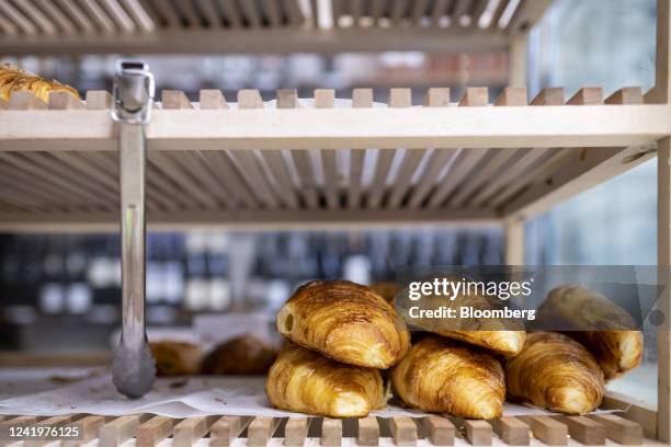 Croissants for sale at a french bakery & cafe in Chicago, Illinois, US, on Saturday, July 16, 2022. Amid the highest US inflation in four decades,...