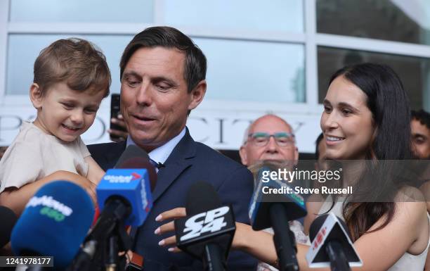Patrick Brown, accompanied by his family, puts in his papers to run for re-election for the Mayor of Brampton at Brampton City Hall in Brampton. July...