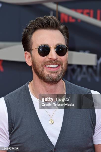 Actor Chris Evans attends the The Gray Man Netflix special screening at Zoopalast on July 18, 2022 in Berlin, Germany.