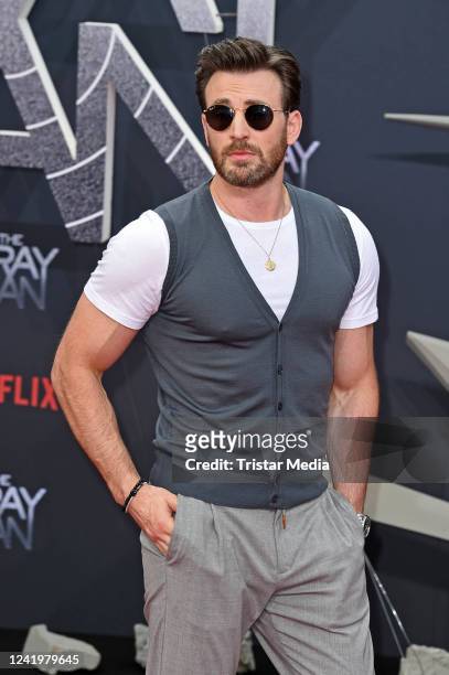 Actor Chris Evans attends the The Gray Man Netflix special screening at Zoopalast on July 18, 2022 in Berlin, Germany.