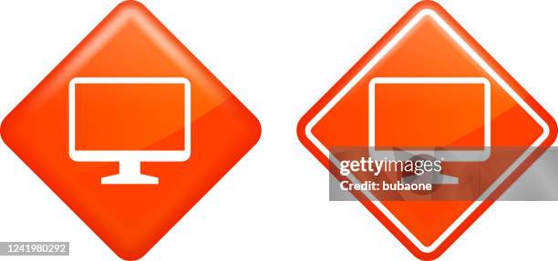 computer monitor icon - multiple computer screens white background stock illustrations