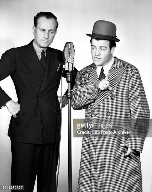 Radio comedy team Bud Abbott and Lou Costello, September 1938.