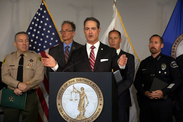 Santa Ana, CaliforniaJuly 18, 2022Orange County District Attorney Todd Spitzer announces the charges against two suspects in the 7-Eleven crime...