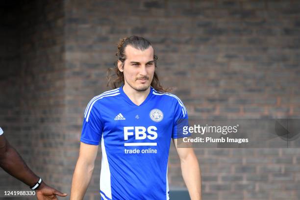 Caglar Soyuncu of Leicester City during the the Leicester City Pre-Season Training Session at Leicester City Training Ground, Seagrave on July 18,...