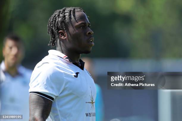 Michael Obafemi of Swansea City in action during the Pre-Season Friendly match between Swansea City and Bristol Rovers at Fairwood Training Ground on...