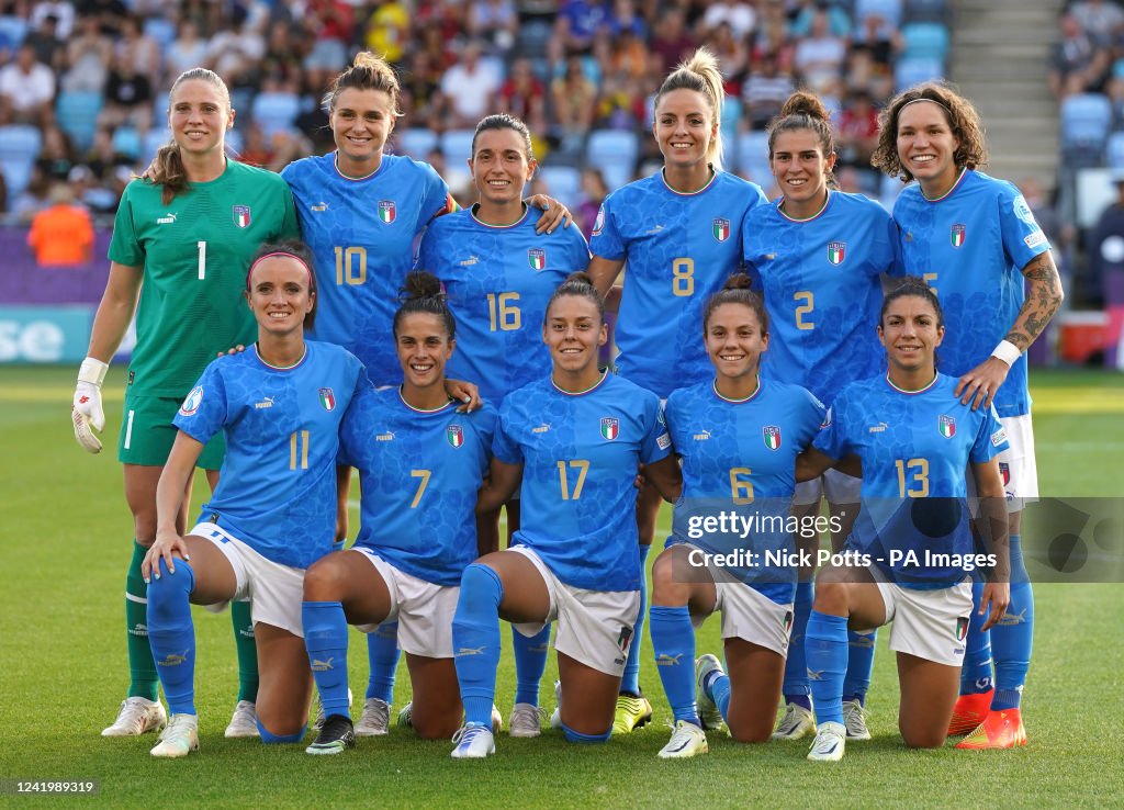 Italy v Belgium - UEFA Women's Euro 2022 - Group D - Manchester City Academy Stadium