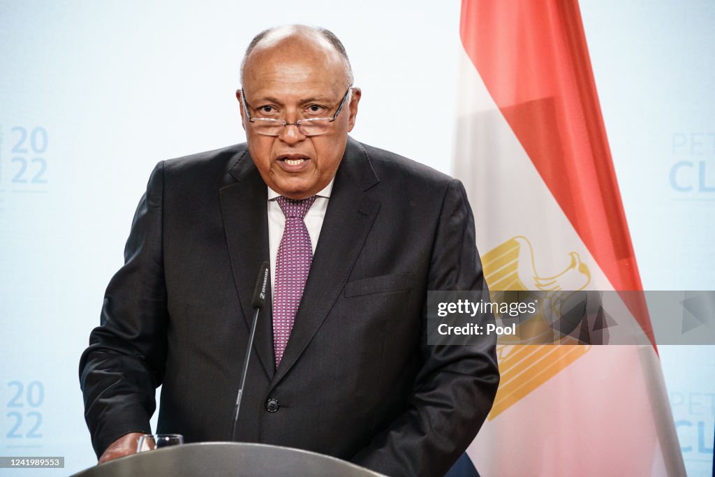 German Foreign Minister Baerbok And Egyptian Foreign Minister Shoukry Hold Press Conference