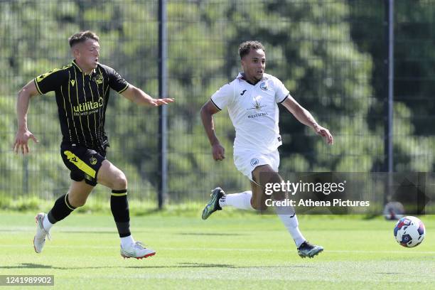 Lincoln McFayden of Swansea City in action during the Pre-Season Friendly match between Swansea City and Bristol Rovers at Fairwood Training Ground...