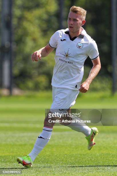Ollie Cooper of Swansea City in action during the Pre-Season Friendly match between Swansea City and Bristol Rovers at Fairwood Training Ground on...