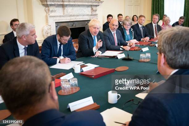 Health Secretary Stephen Barclay, Cabinet Secretary and Head of the Civil Service Simon Case, Prime Minister Boris Johnson, Chancellor of the...