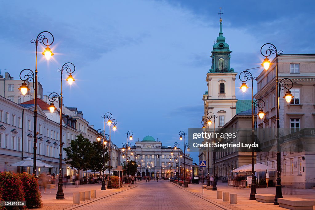 Warsaw Krakowskie Przedmiescie Street