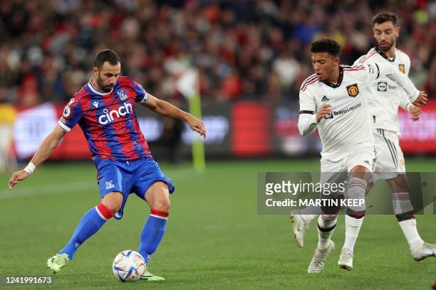 Crystal Palace's Luka Milivojevic passes the ball during the pre-season football match between English Premier League teams Manchester United and...