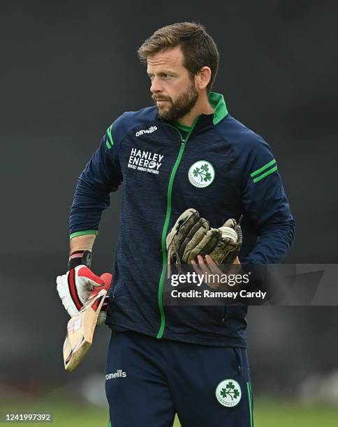 Tyrone , United Kingdom - 19 July 2022; Ireland head coach Ed Joyce during the Women's T20 International match between Ireland and Pakistan at Bready...