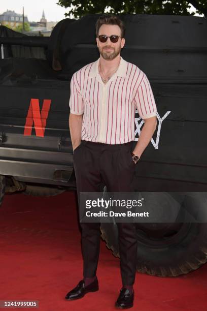 Chris Evans attends a special screening of "The Gray Man" at BFI Southbank on July 19, 2022 in London, England.