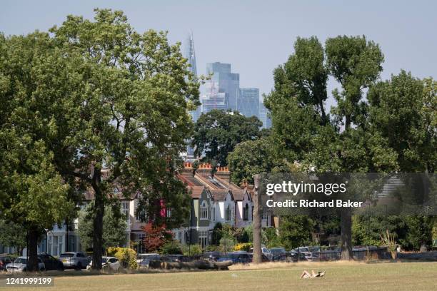 On the day that the UK experienced its highest recorded temperature of 40.3 degrees centigrade , an historical heatwave in Conningsby, Lincolnshire -...