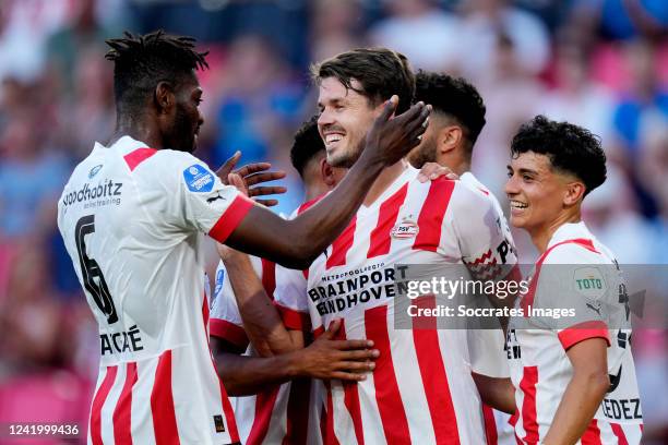 Ibrahim Sangare of PSV, Marco van Ginkel of PSV, Richard Ledezma of PSV, Ismael Saibari of PSV during the Club Friendly match between PSV v FC...