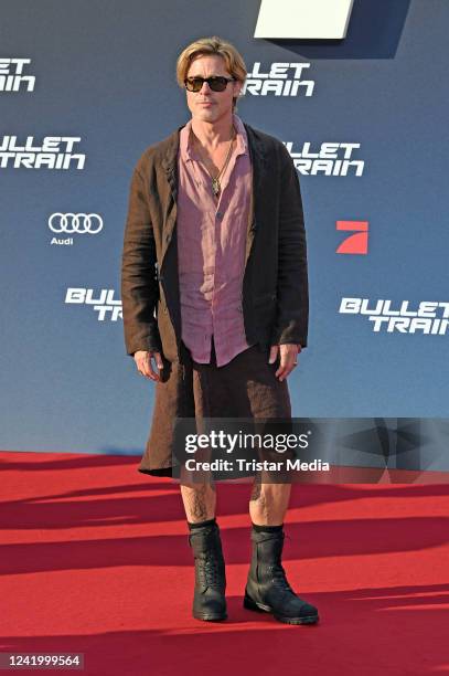 Actor Brad Pitt attends the "Bullet Train" premiere at Zoo Palast on July 19, 2022 in Berlin, Germany.