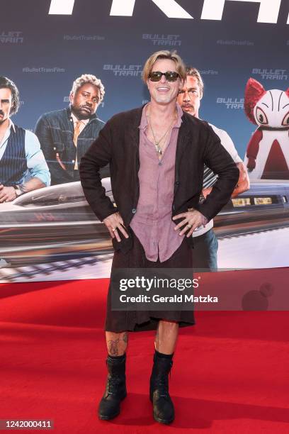 Brad Pitt attends the "Bullet Train" Red Carpet Screening at Zoopalast on July 19, 2022 in Berlin, Germany.