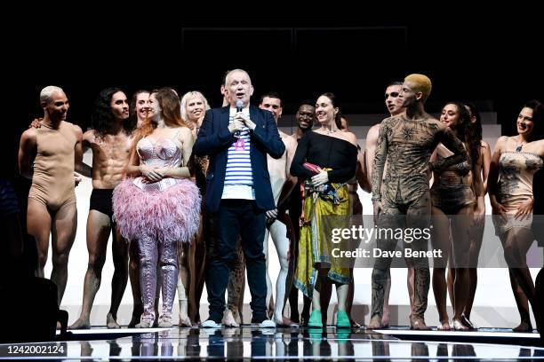 Jean Paul Gaultier attends the press night performance of "Jean Paul Gaultier's Fashion Freak Show" at The Roundhouse on July 19, 2022 in London,...