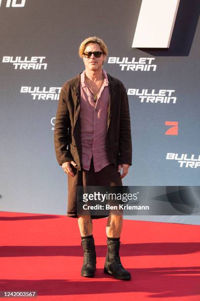 Brad Pitt attends the "Bullet Train" Red Carpet Screening at Zoo Palast on July 19, 2022 in Berlin, Germany.