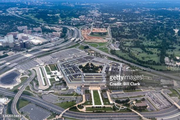 Aerial view of the Pentagon on July 3, 2022.