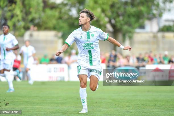 Adil AOUCHICHE of Saint Etienne during the Friendly match between Saint Etienne and Bordeaux on July 20, 2022 in Vichy, France.