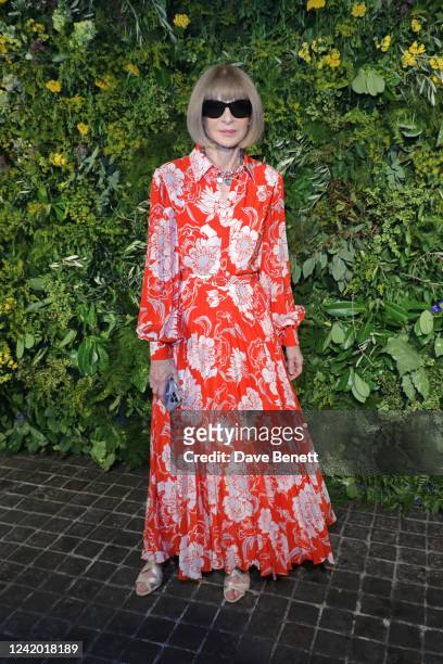 Editor-In-Chief of American Vogue and Chief Content Officer of Conde Nast Dame Anna Wintour attends the British Vogue X Self-Portrait Summer Party at...