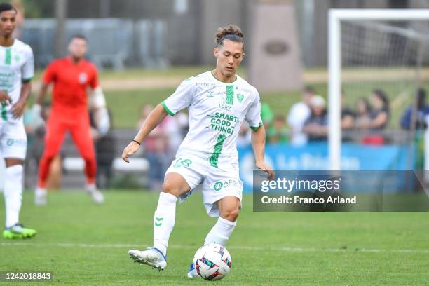 Maxence RIVERA of Saint Etienne during the Friendly match between Saint Etienne and Bordeaux on July 20, 2022 in Vichy, France.