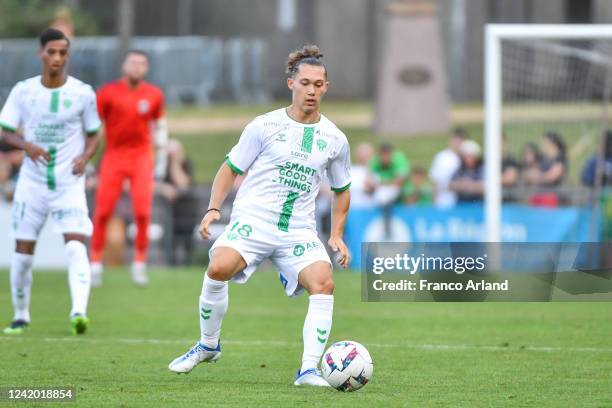 Maxence RIVERA of Saint Etienne during the Friendly match between Saint Etienne and Bordeaux on July 20, 2022 in Vichy, France.
