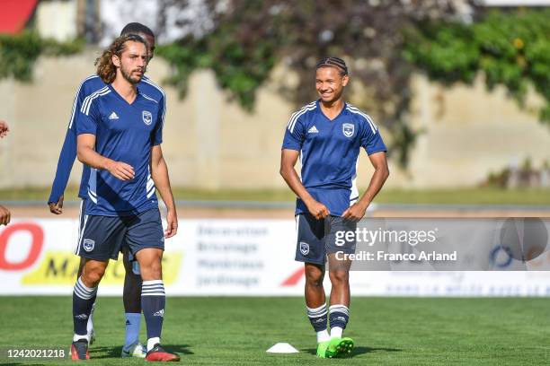 Lenny PIRRINGUEL of Girondins de Bordeaux during the Friendly match between Saint Etienne and Bordeaux on July 20, 2022 in Vichy, France.