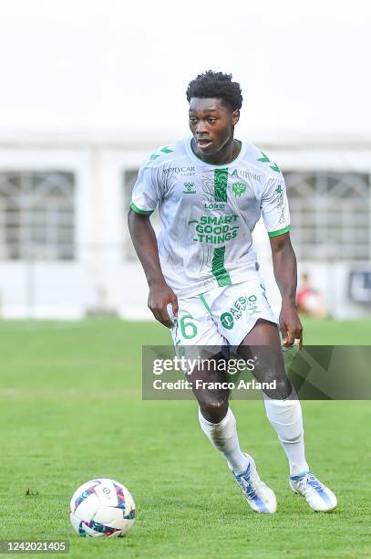 Aimen AIKI of Saint Etienne during the Friendly match between Saint Etienne and Bordeaux on July 20, 2022 in Vichy, France.