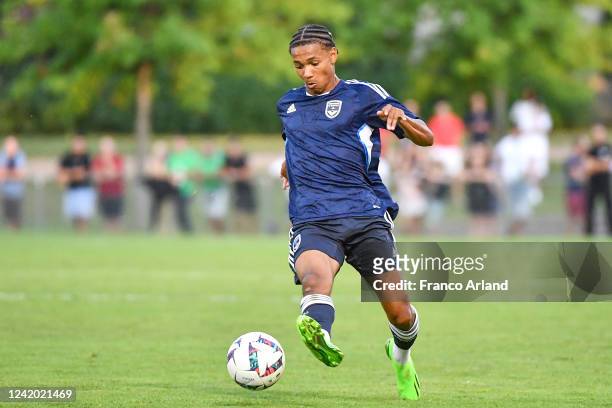 Lenny PIRRINGUEL of Girondins de Bordeaux during the Friendly match between Saint Etienne and Bordeaux on July 20, 2022 in Vichy, France.