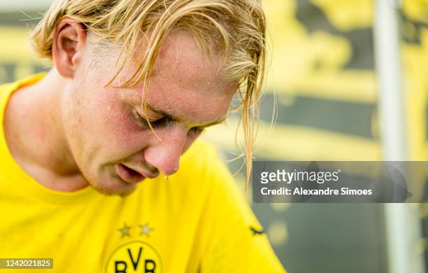 Julian Brandt of Borussia Dortmund during a training session at the Borussia Dortmund Training Camp in Bad Ragaz on July 20, 2022 in Bad Ragaz,...