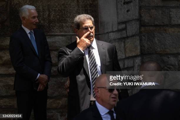 Matthew Calamari, an executive vice president with the Trump Organization, arrives for the funeral services of Ivana Trump in New York, on July 20,...