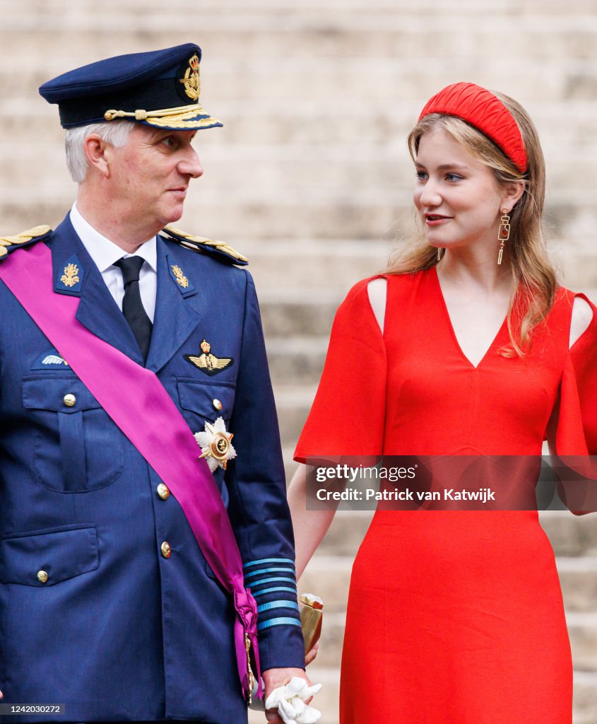 King Philippe And Queen Mathilde Of Belgium Attend National Day