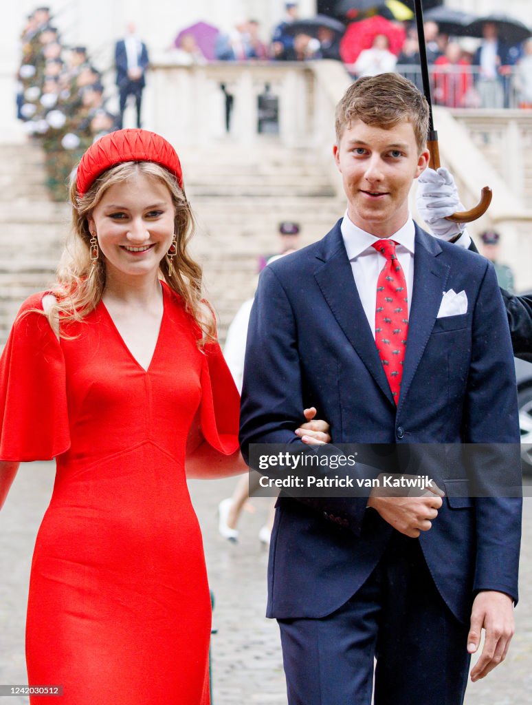 King Philippe And Queen Mathilde Of Belgium Attend National Day