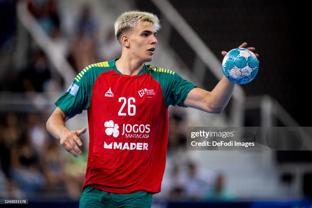 Francisco Mota da Costa of Portugal controls the ball during the