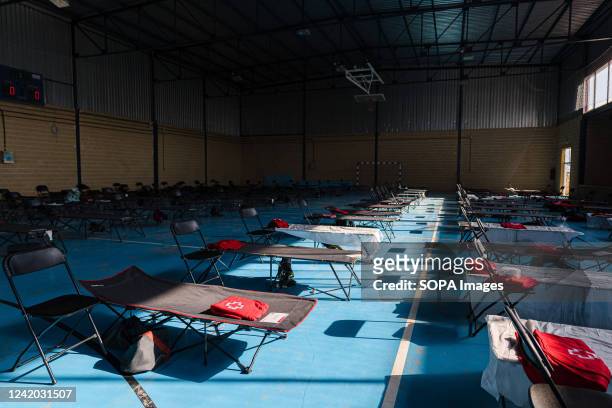 View of the Red Cross shelter in the town of Uceda, next to Valdepeñas de la Sierra. The Red Cross shelter in the town of Uceda, next to Valdepeñas...