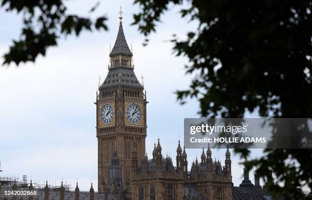 The Elizebeth Tower, commonly referred to as Big ben for one of the bells in side the clock it houses, is pictured at Britain's Houses of Parliament,...