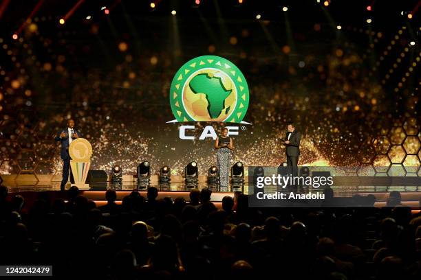 General view of hall as Patrice Motsepe, President of African Football Confederation speaks during the Confederation of African Football's awards...