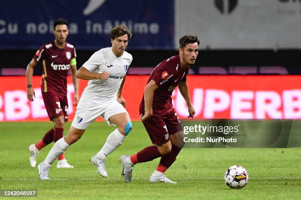 Vito Hammershöy-Mistrati of CFR Cluj in action during CFR Cluj v. Inter Escaldes, Cluj-Napoca dr Constantin Radulescu Stadium, 13 July 2022