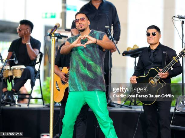 Romeo Santos performs on stage at the Citi Concert Series for the 'Today' show at Rockefeller Plaza on July 22, 2022 in New York City.